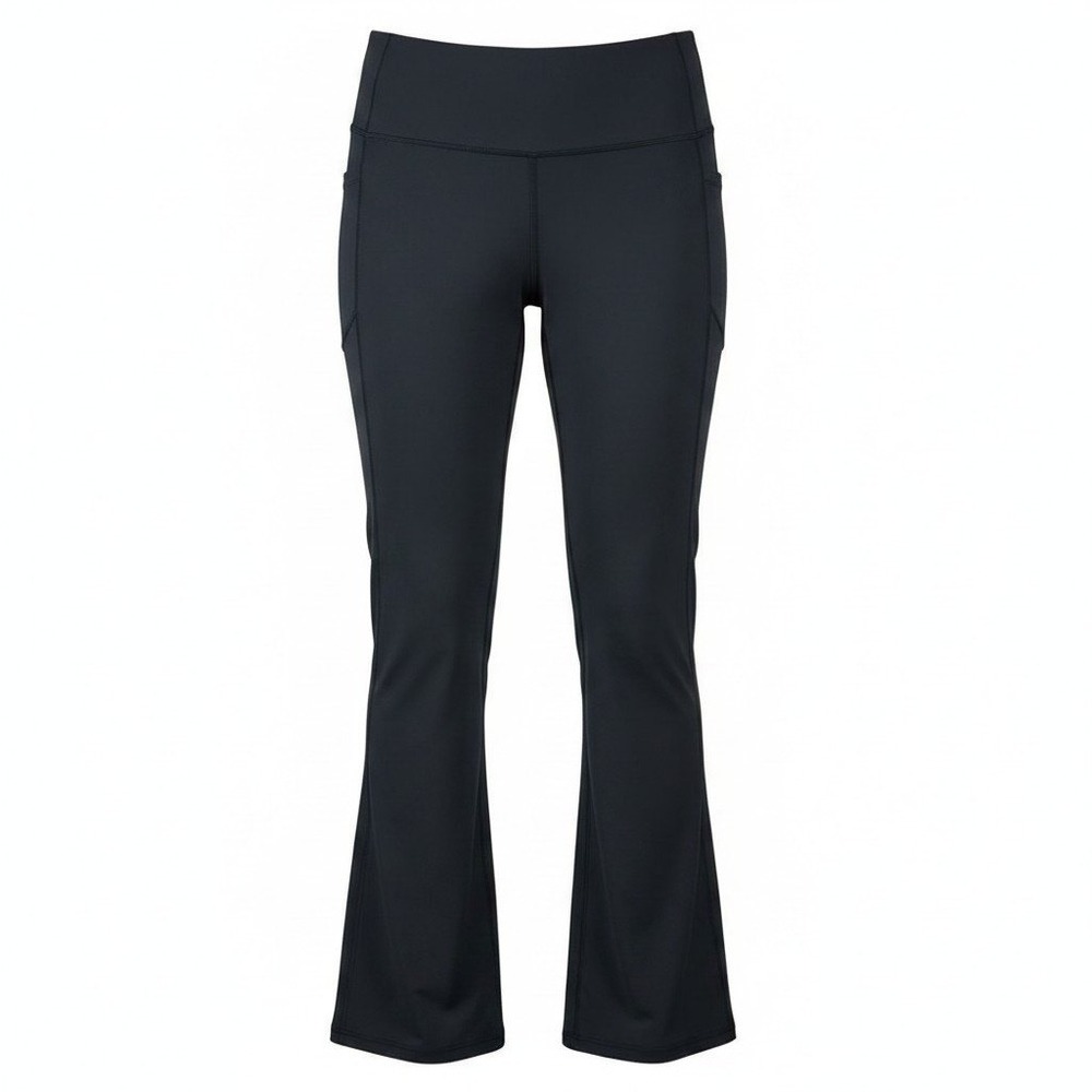 Investments Womens Black Straight Leg Dress Pants Size 14L Stretch Work Trousers